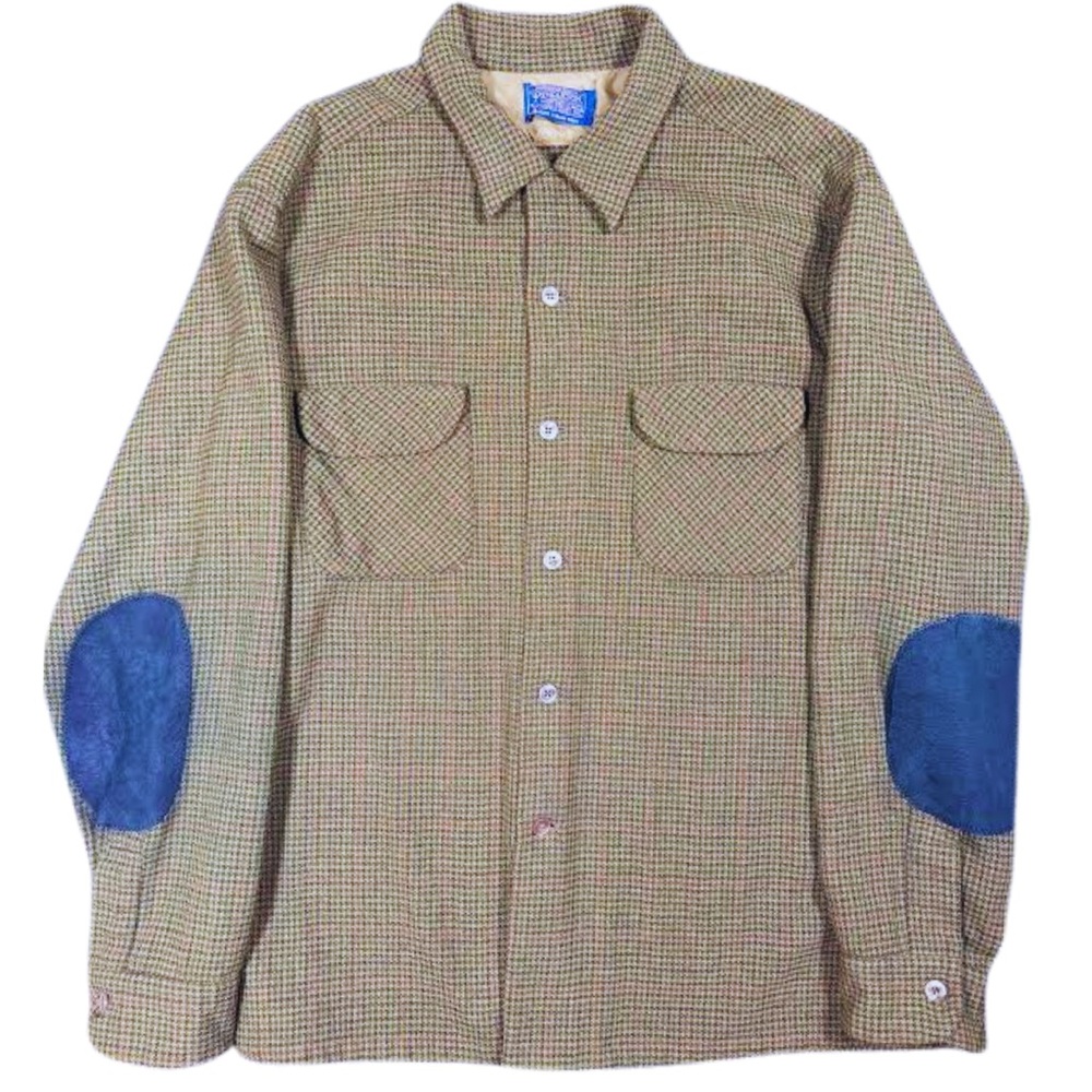 Vintage Pendleton Houndstooth Pattern Flannel XL - image 1